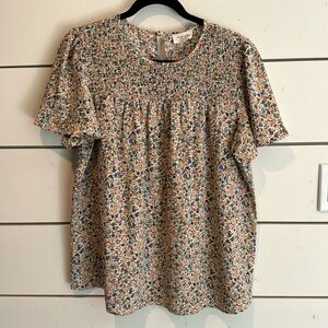 Orange Creek Floral Top